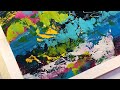 QUICK & EASY  Abstract Acrylic Painting / Simple Abstract Painting Technique