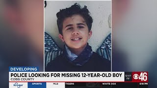 Search for missing 12-year-old Cobb boy continues