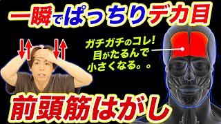 【新作：前頭筋はがし】一瞬でまぶたのたるみ・厚さが消えて目が大きく開けやすくなるからやってみて