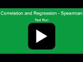 Spearman's Correlation and Regression in SPSS