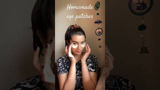 Homemade eye patches #skincare #selfcare #homemade #eyepatches #diy #youtubeshorts #darkcircles