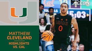 Miami's Matthew Cleveland Goes For 30 In Berkeley