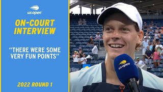 Jannik Sinner On-Court Interview | 2022 US Open Round 1