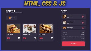 Create Responsive Burger Store App Using Html, Css and Javascript |