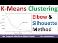 Elbow Method | Silhouette Coefficient Method in K Means Clustering Solved Example by Mahesh Huddar