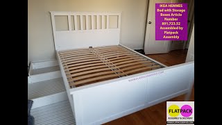 #IKEA HEMNES Bed Article # 091.723.51 assembly Service in DMV ✪ FLATPACKSERVICE.COM ✪ 202 277-5911