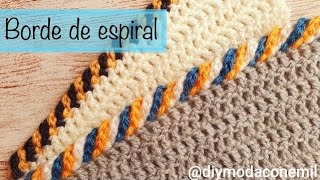 Como tejer borde multicolor a crochet paso a paso