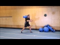 Step with Medicine Ball Catch and Throws with Hydrovest®