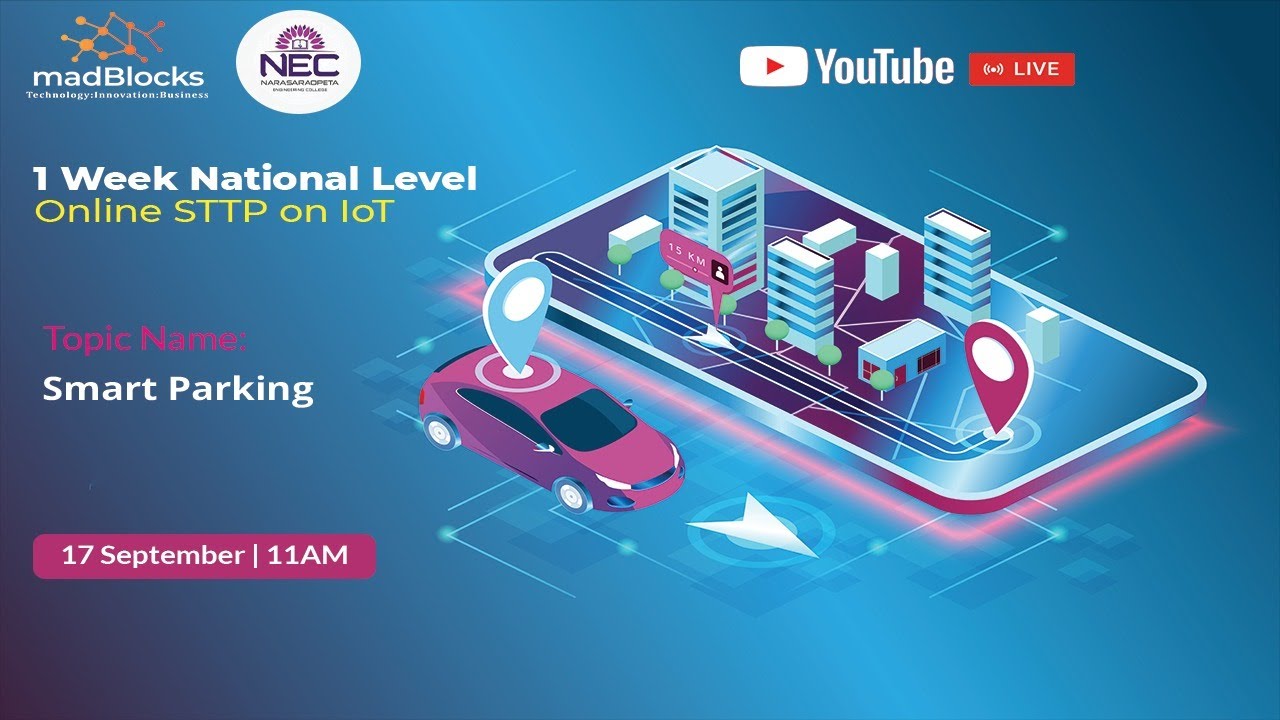 Smart Parking || NEC Narasaraopet - IoT STTP - YouTube