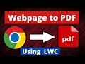 Download Webpage in PDF via LWC(Lightning Web Component) || Salesforce