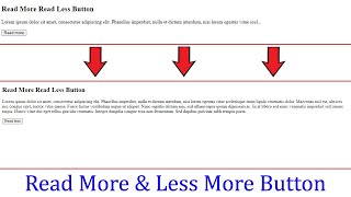 Read More/Read Less Button Using jQuery || How To Replace Text || Expand & Collapse Text