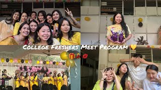 Freshers Meet Program💛🎊// Student life🔖// College Days 💗