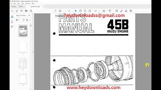 TCM 45B Isuzu Engine Parts Manual 622B