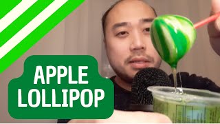 ASMR Apple Lollipop 🍭 Mouth Sounds \u0026 Licking 🍭