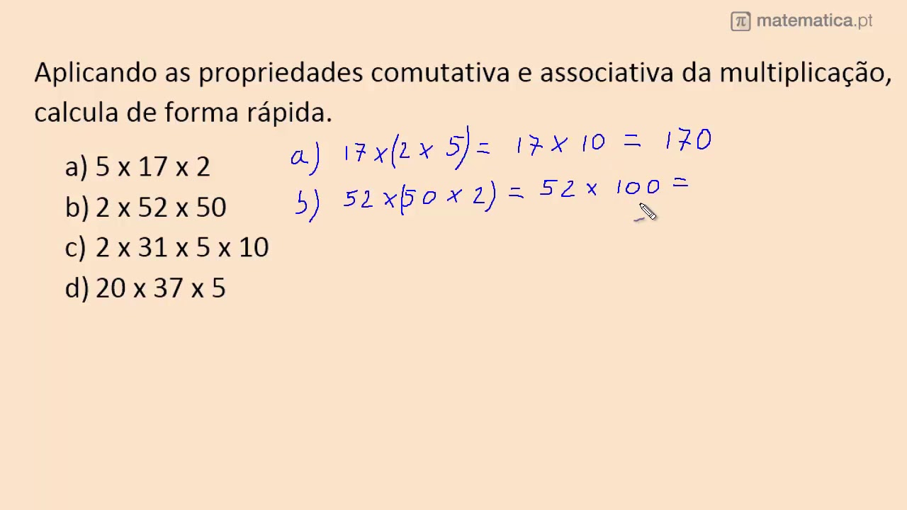 Aplicar A Propriedade Comutativa E Distributiva Da Multiplicação - YouTube