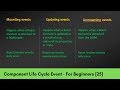 What are Component Life Cycle Events - React For Beginners [25]