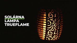 Záhradná solárna lampa SolarCentre TrueFlame - zapichovacia s USB nabíjaním