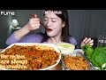 korean mukbangers eating spicy food