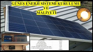 GÜNEŞ ENERJİ SİSTEMİ KURULUMU ve MALİYETİ