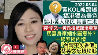 黃KOL騙小黃人移民，實為留港沉醉美色？又一黃政棍被爆著草，名為家人實為19年一句話？馬雲因一字身家蒸發，央視不小心定有心？\