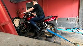 CB400SF fuel maps tuning on the dyno