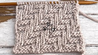 How to Knit the Reversible ZigZag Stitch (pretty chain edges + identical on both sides) So Woolly