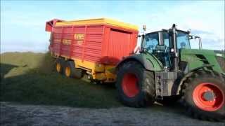 Claas jaguar 890 - Fendt 920 \u0026 828 + Schuitemaker - Ruwet à l'ensilage d'herbes 2014