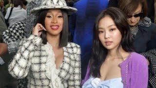 191002 Blackpink's Jennie with Cardi B at CHANEL’s Fashion Show