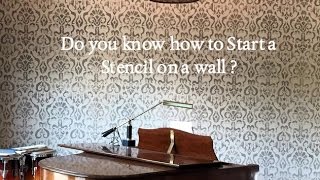 How to start a stencil on a wall!