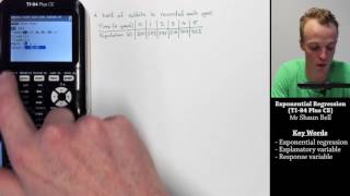 Bivariate Statistics: Exponential Regression {TI 84 Plus CE}