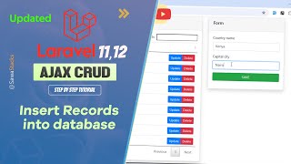 Laravel 11/12 AJAX CRUD: Insert Data | Save Form Data Without Reload