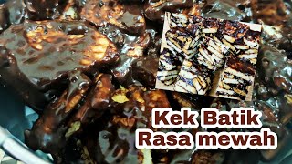 Resepi kek batik | 5 Bahan | sedap & mudah