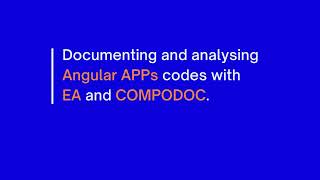 Documenting Angular with EA and Compodoc