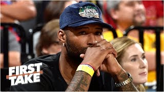 Lakers' DeMarcus Cousins suffers a possible knee injury | First Take