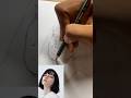 how to draw Loomis girl face outline #drawing #loomismethod #facesketch