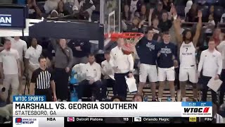 Georgia Southern men lose close contest with Marshall in front of record-setting crowd at The Hil...