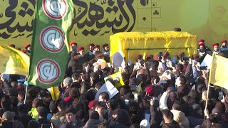 Coffin of Hezbollah senior official arrives for burial in south Lebanon | AFP