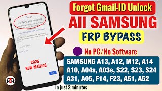 BOOM Finally All Samsung FRP Bypass Method 2025 | Samsung Google Account Remove | Samsung Frp Unlock