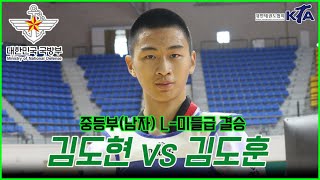 국방부장관기대회 남자중등부 I  L-미들급 결승 I  김도현(강화중) vs 김도훈(항도중)