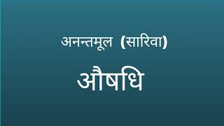 #medicine अनन्तमूल (सारिवा)Dawa