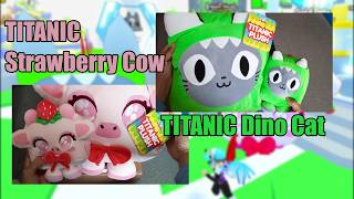 TITANIC Strawberry Cow! TITANIC Dino Cat! $249.99 Pet Sim 99 @cottoncandy2218