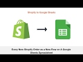 Connect Shopify to Google Sheets and automatically sync the orders to Google Sheets