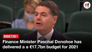 Budget2021: Finance Minister Paschal Donohoe delivers €17.7bn budget