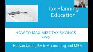 Tax Planning Education آموزش برنامه ریزی مالیاتی در آمریکا