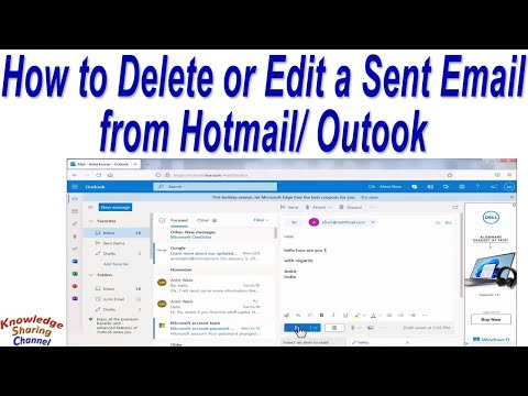 How to Delete or Edit a Sent Email from Hotmail/ Outook