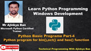 Python bin,oct,hex function Part 4