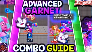 rank 1 garnet combos \u0026 multi punch cancel guide !  🔮 | Multiversus garnet guides and combos