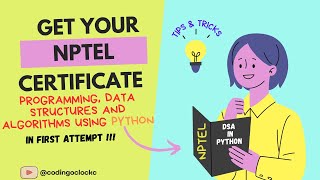 How to Prepare for the NPTEL Final exam | Programming, Data Structures And Algorithms Using Python.