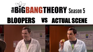 The Big Bang Theory Season 5 | Bloopers vs Actual Scene
