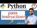 32. pass Statement in Python | Python PCEP Certification (PCEP-30-02)